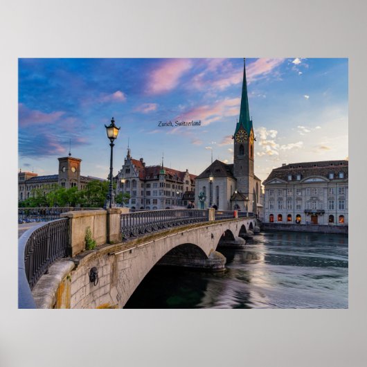 Zürich, Schweiz, landschaftliches Foto, Poster (Vorne)
