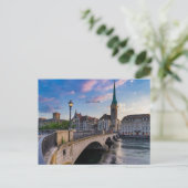 Zürich, Schweiz, landschaftliches Foto, Postkarte (Stehend Vorderseite)