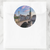 Zürich, Schweiz landschaftliches Foto Runder Aufkleber (Tasche)