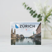 Zürich - Schweiz - Limmat Postkarte (Stehend Vorderseite)