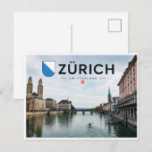 Zürich - Schweiz - Limmat Postkarte (Vorne/Hinten)
