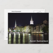 Zürich Schweiz Limmat River Postcard Postkarte (Vorne/Hinten)