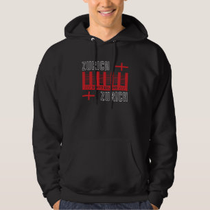 Zürich Schweiz Moderne Typografie Reise Design Hoodie