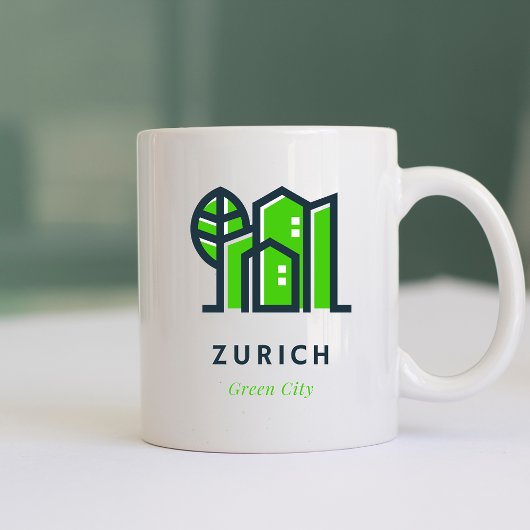 Zürich Schweiz Nachhaltig Grüne Stadt Kaffeetasse