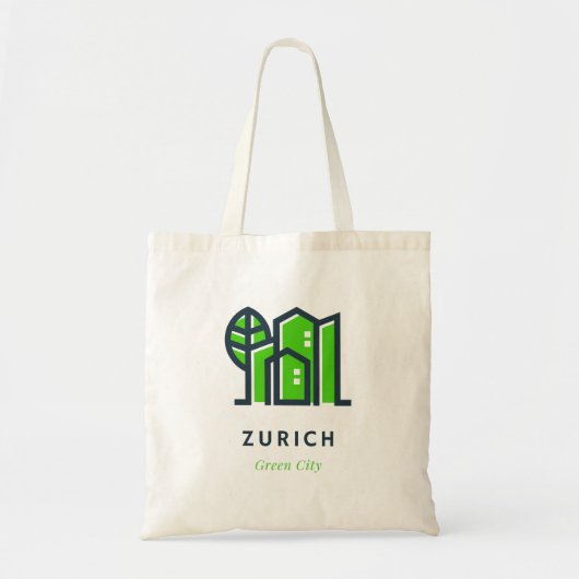 Zürich Schweiz Nachhaltig Grüne Stadt Tragetasche (Vorne)