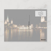 Zürich Schweiz Nachtbeleuchtung Postkarte (Rückseite)