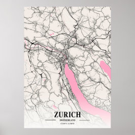 Zürich - Schweiz Neapolitan City Map Poster