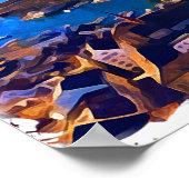 Zürich Schweiz Panoramaausblick Wasserfarbe Poster (Ecke)