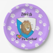 Zürich Schweiz Pappteller (Vorderseite)