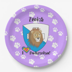 Zürich Schweiz Pappteller