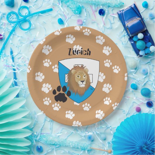 Zürich Schweiz Pappteller (Party)