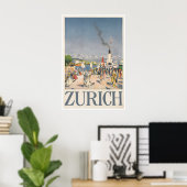 Zürich Schweiz Poster Druck Schweizer Reise Kunst (Heimbüro)