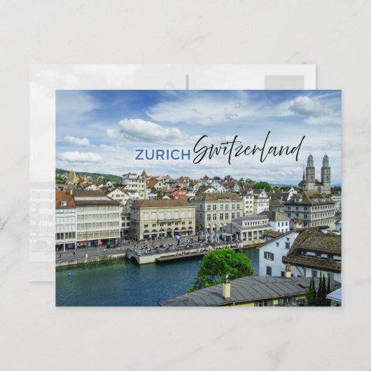 Zürich, Schweiz Postkarte (Vorne/Hinten)