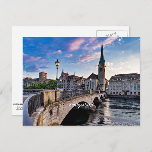 Zürich, Schweiz Postkarte (Vorne/Hinten)
