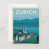 Zürich, Schweiz Postkarte (Vorne/Hinten)