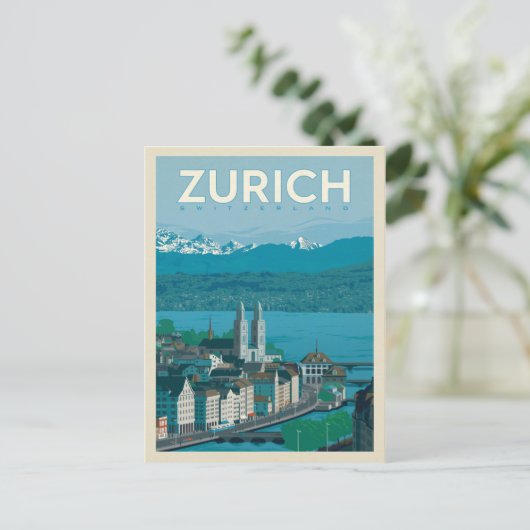 Zürich, Schweiz Postkarte (Stehend Vorderseite)