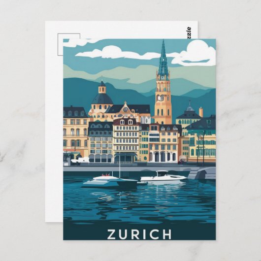 Zürich Schweiz Postkarte (Vorne/Hinten)