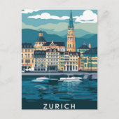 Zürich Schweiz Postkarte (Vorderseite)