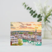 Zürich, Schweiz Postkarte (Stehend Vorderseite)