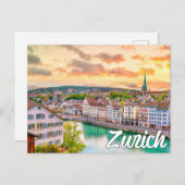 Zürich, Schweiz Postkarte (Vorne/Hinten)
