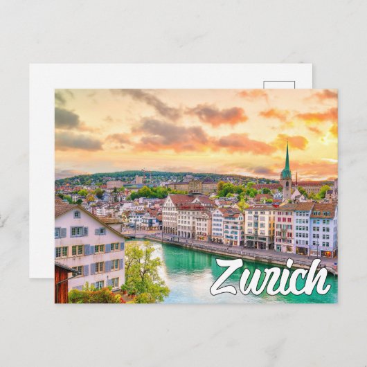 Zürich, Schweiz Postkarte (Vorne/Hinten)