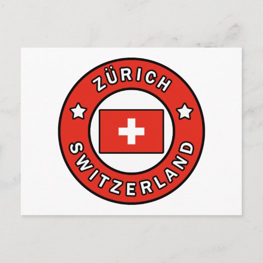 Zürich Schweiz Postkarte (Vorderseite)