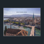 Zürich, Schweiz Postkarte<br><div class="desc">Stadtbild Zürich Schweiz. Im Jahr 2005 im frühen Abend vom Kirchturm zurückgenommen.</div>