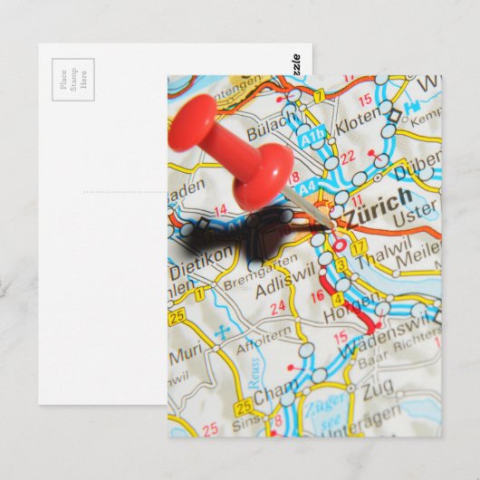 Zürich, Schweiz Postkarte (Vorne/Hinten)