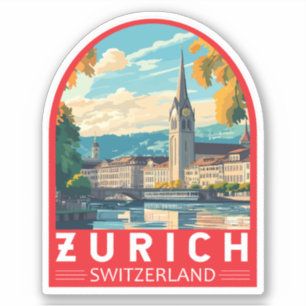 Zürich Schweiz Reisen Aufkleber