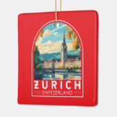 Zürich Schweiz Reisen Keramikornament (Links)