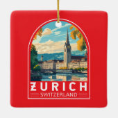 Zürich Schweiz Reisen Keramikornament (Rückseite)