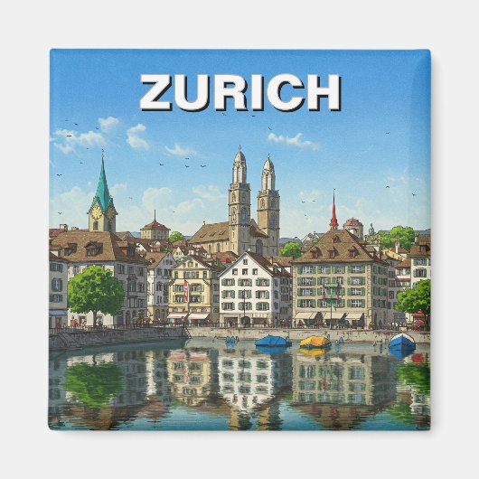 Zürich Schweiz Reisen Magnet (Vorne)
