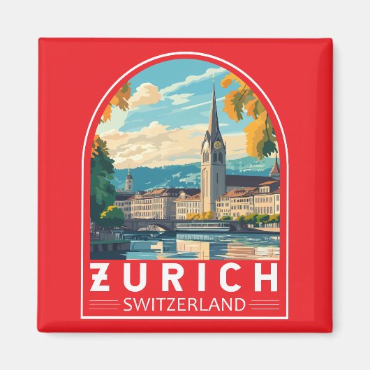 Zürich Schweiz Reisen Magnet (Vorne)