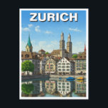 Zürich Schweiz Reisen Postkarte<br><div class="desc">Zürich, Schweiz, ist eine Stadt, in der Geschichte, Modernität und natürliche Schönheit nahtlos miteinander verschmelzen. Zürich ist als größte Stadt- und Finanzmetropole der Schweiz bekannt für seine sauberen Straßen, den effizienten öffentlichen Nahverkehr und die hohe Lebensqualität. Die Stadt liegt am malerischen Zürichsee mit den schneebedeckten Alpen in der Ferne und...</div>
