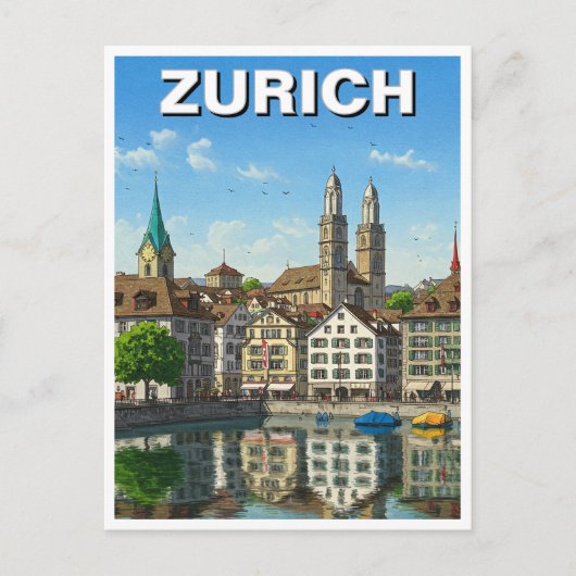 Zürich Schweiz Reisen Postkarte (Vorderseite)
