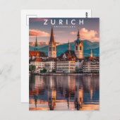 Zürich Schweiz Reisen Postkarte (Vorne/Hinten)