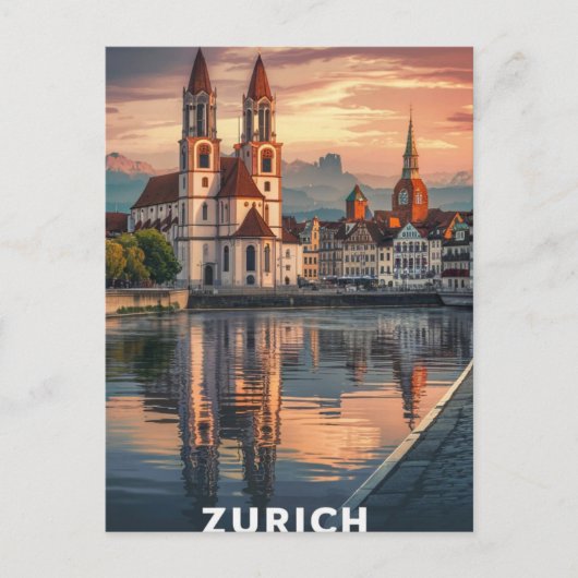 Zürich Schweiz Reisen Postkarte (Vorderseite)