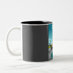 Zürich Schweiz Reiseplakat Zweifarbige Tasse