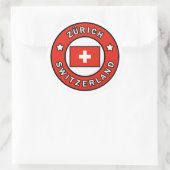 Zürich Schweiz Runder Aufkleber (Tasche)