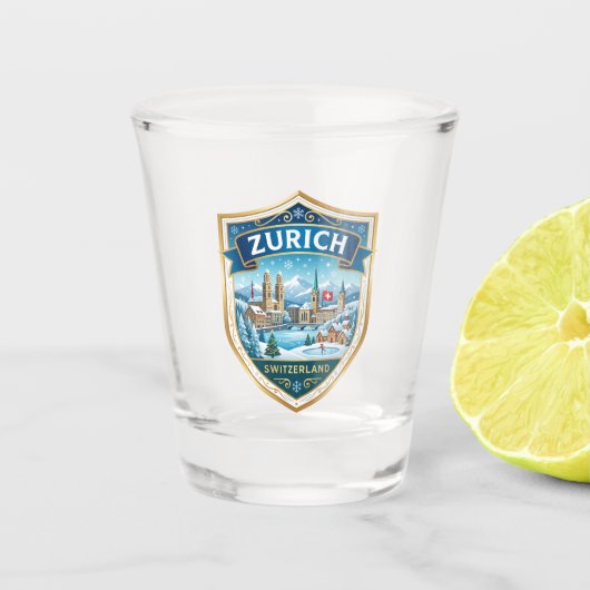 Zürich Schweiz Schnapsglas (Vorderseite)