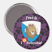 Zürich Schweiz Schweiz Magnet (Vorderseite/Rückseite)