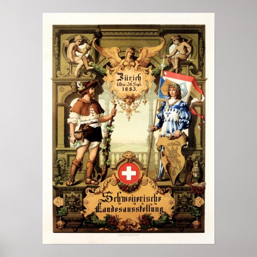 ZURICH SCHWEIZ Schweizer Tourismusmesse Poster (Vorne)