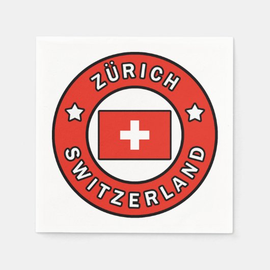 Zürich Schweiz Serviette (Vorderseite)