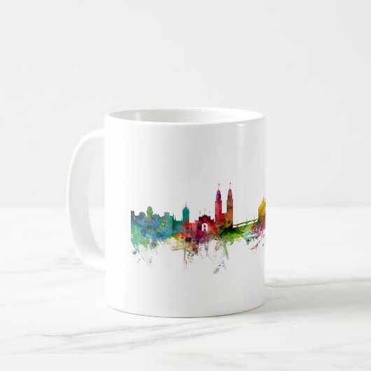 Zürich Schweiz Skyline Kaffeetasse (Vorderseite Links)