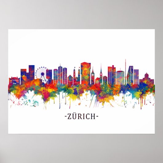 Zürich Schweiz Skyline Poster (Vorne)