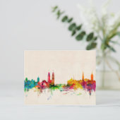 Zürich Schweiz Skyline Postkarte (Stehend Vorderseite)