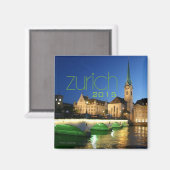 Zürich Schweiz Souvenir Magnet Change Year (Vorderseite/Rückseite)