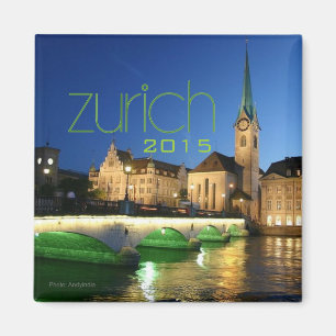Zürich Schweiz Souvenir Magnet Change Year