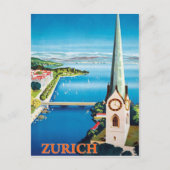 Zürich, Schweiz Stadt, Blick auf den Wachturm Postkarte (Vorderseite)