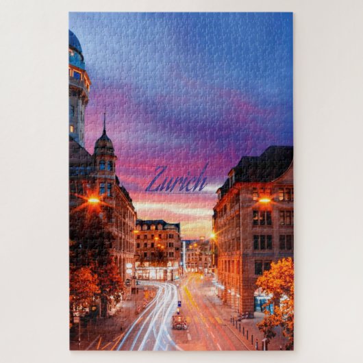 Zürich Schweiz Sunset Puzzle (Vertikal)